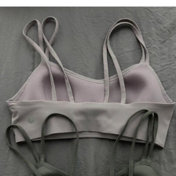 LULULEMON Like a Cloud Bra LONGLINE B/C Cup SEAL GREY YOGA BRA Size 6 8 NWT Gorg - Picture 6 of 6
